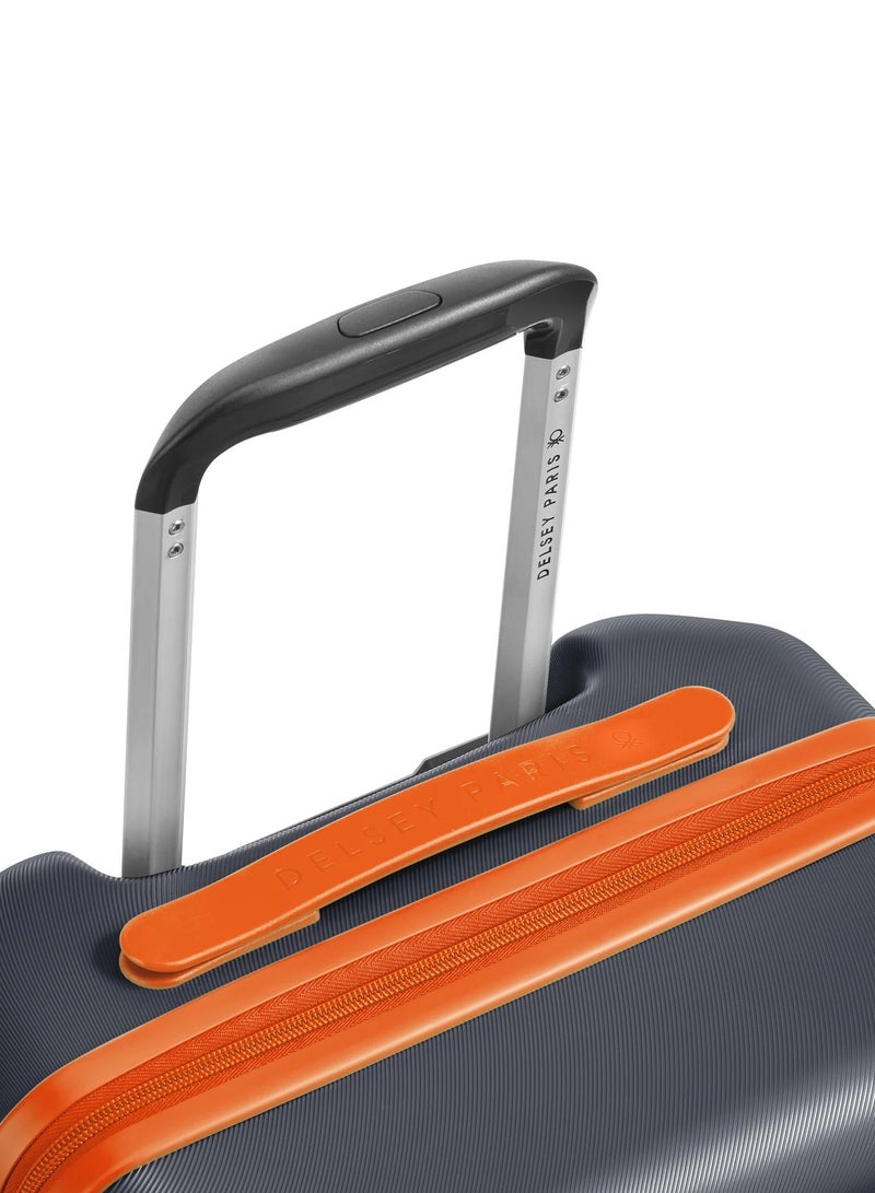 UNITED COLORS OF BENETTON Fabrica 55 Cm 4 Double Wheeled Hardside Non-Expandable Cabin Luggage Trolley Case - Black - Image 5